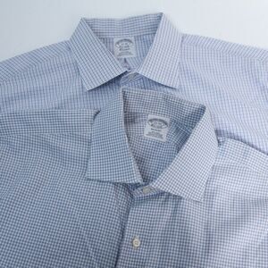 Brooks Brothers Men's Micro Check Casual Button-Down Shirt Size 17-35 Lot of 2